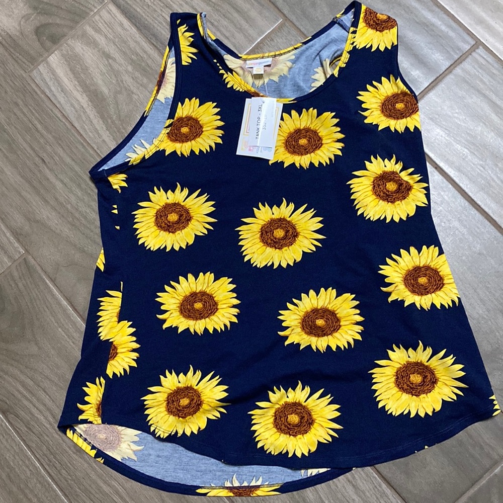 Lularoe sunflower tank top 3xl